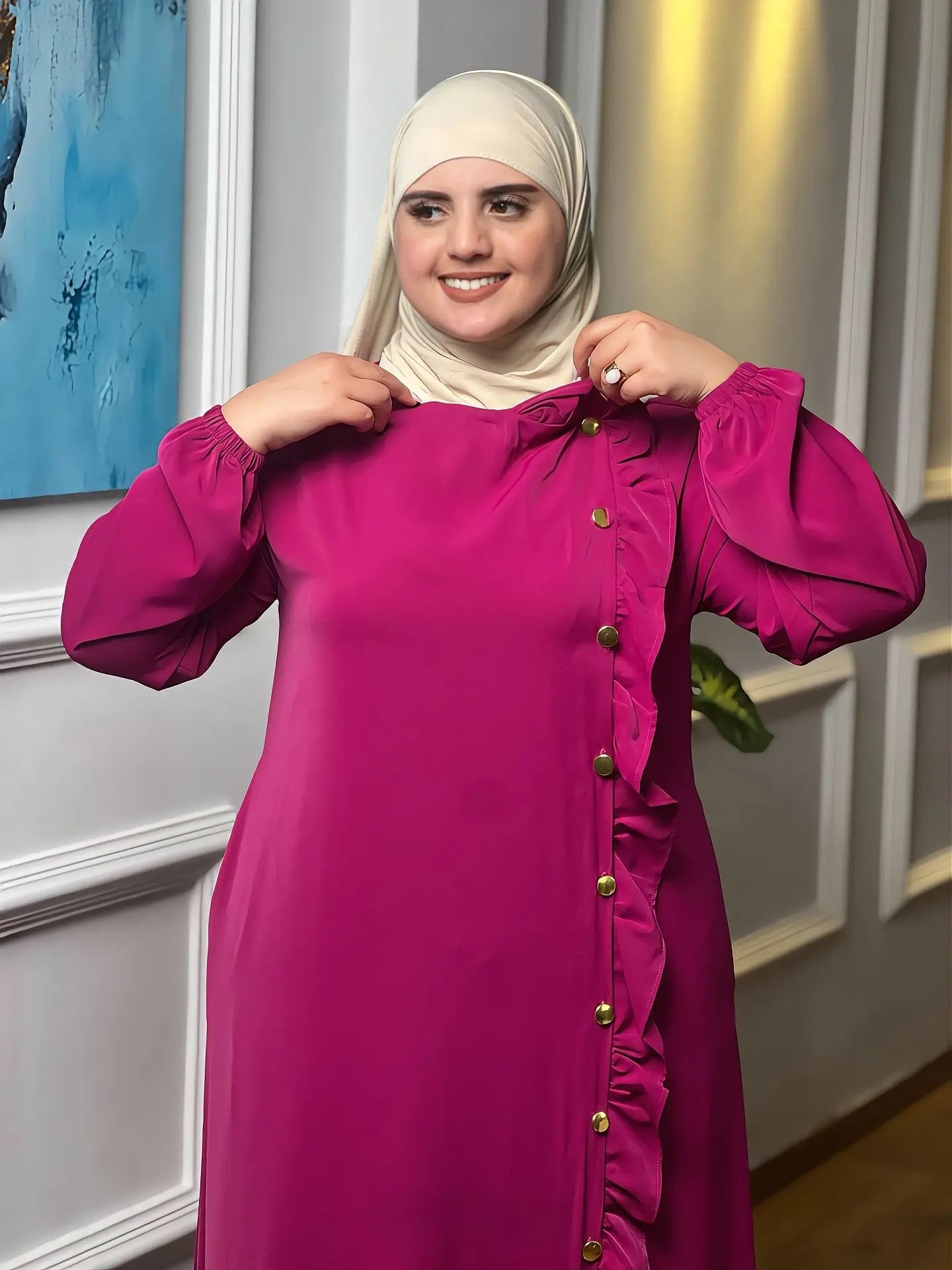 NOUR ABAYA_ROSE